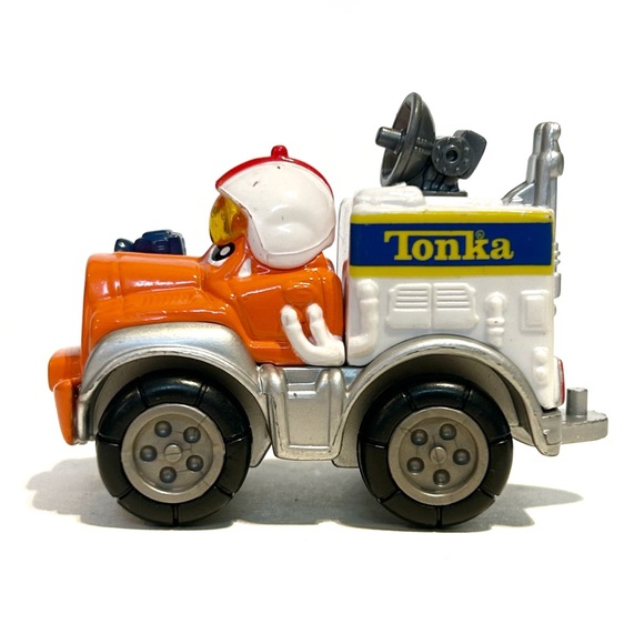 Vintage 2002 Lil Chuck Tonka Truck Toy Car Smiling Orange White Maisto Hasbro - Picture 3 of 10
